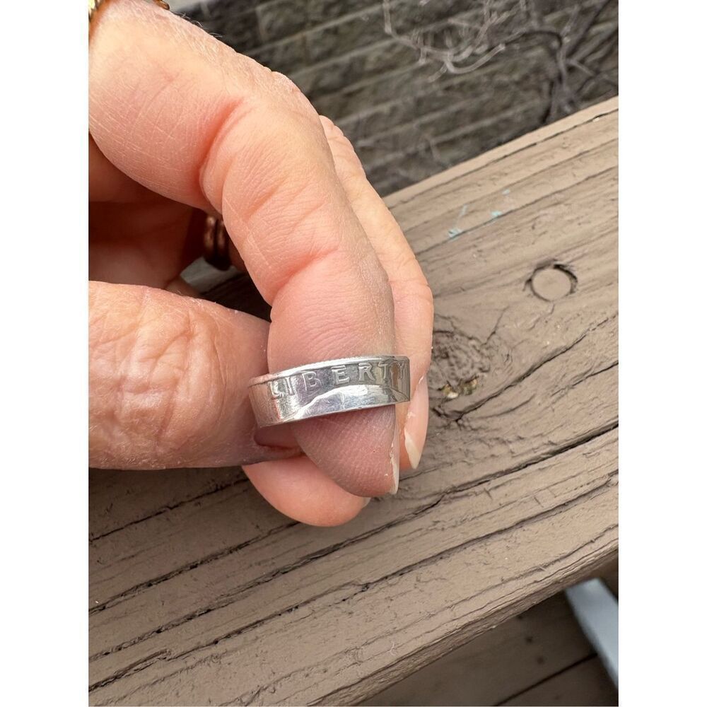Ring, Sterling Silver Coin Ring, size 7, NEW, Handmade, Artisan, 1952 coin